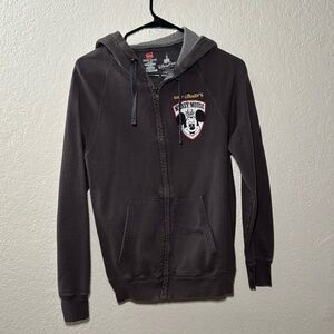 Disney Charcoal Mickey Mouse Zip-Up Hoodie